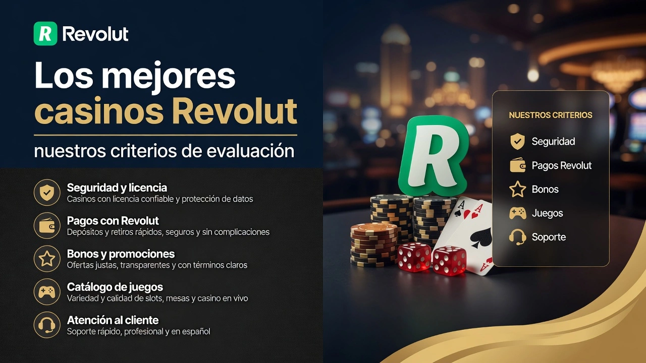 Los mejores casinos Revolut: nuestros criterios de evaluación