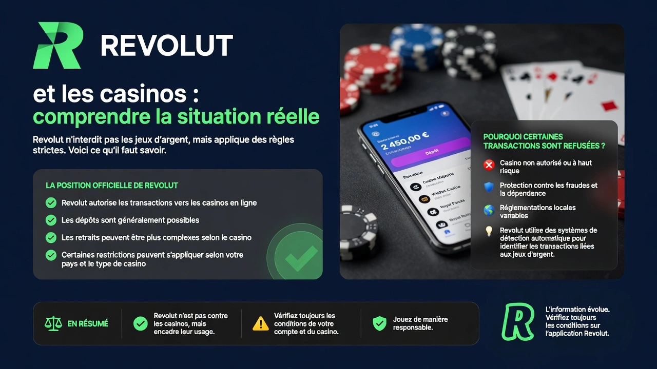 Revolut et les casinos : comprendre la situation réelle